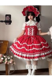 Tatata Polka Dot Baileys Blouse and JSK(Leftovers/Full Payment Without Shipping)